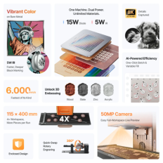 Slika izdelka: xTool F2 5W IR & 15W Diode Portable Dual Laser Engraver